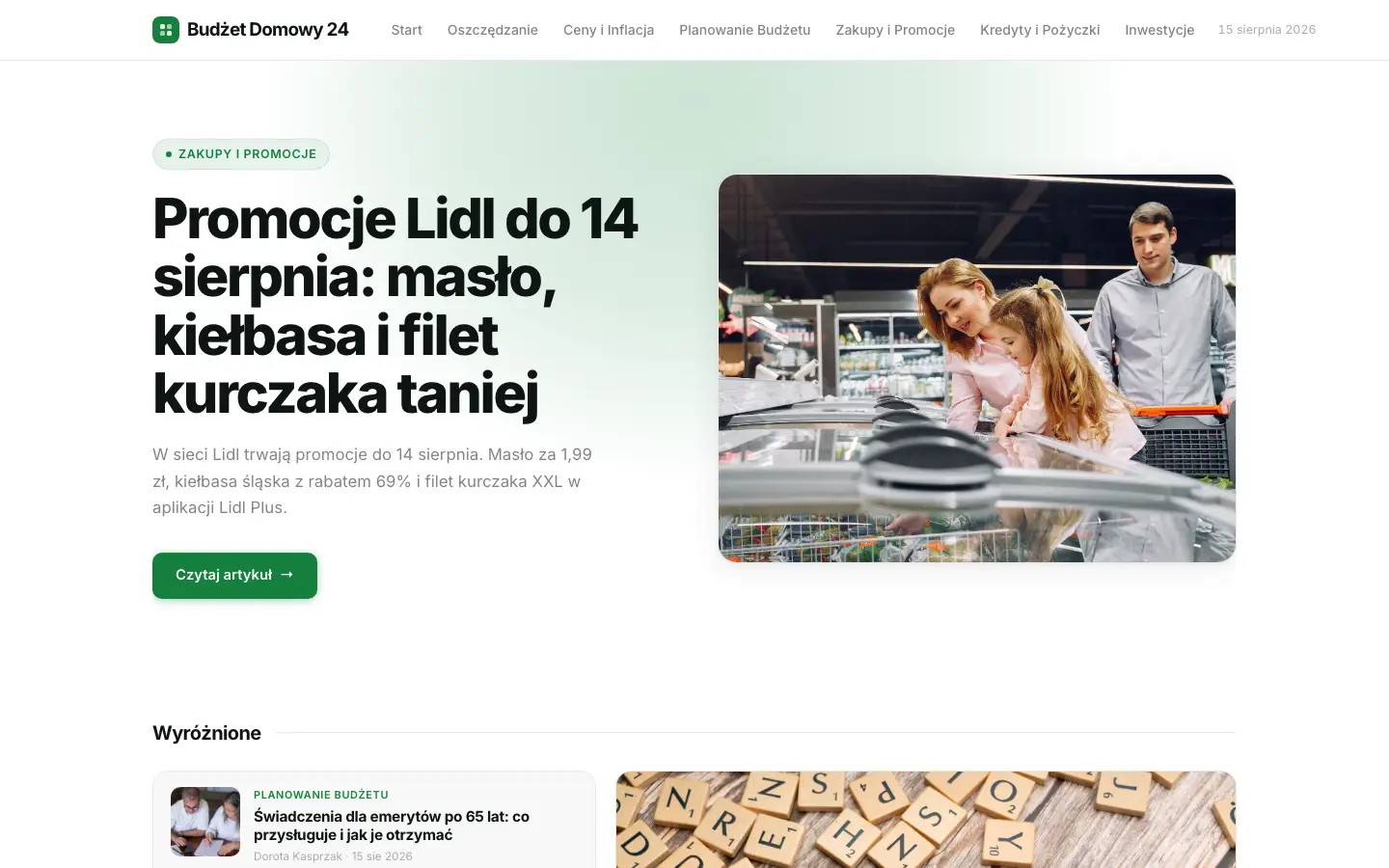 Zrzut ekranu strony budzetdomowy24.pl