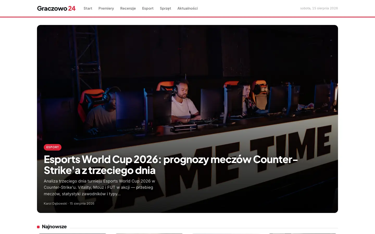 Zrzut ekranu strony graczowo24.pl