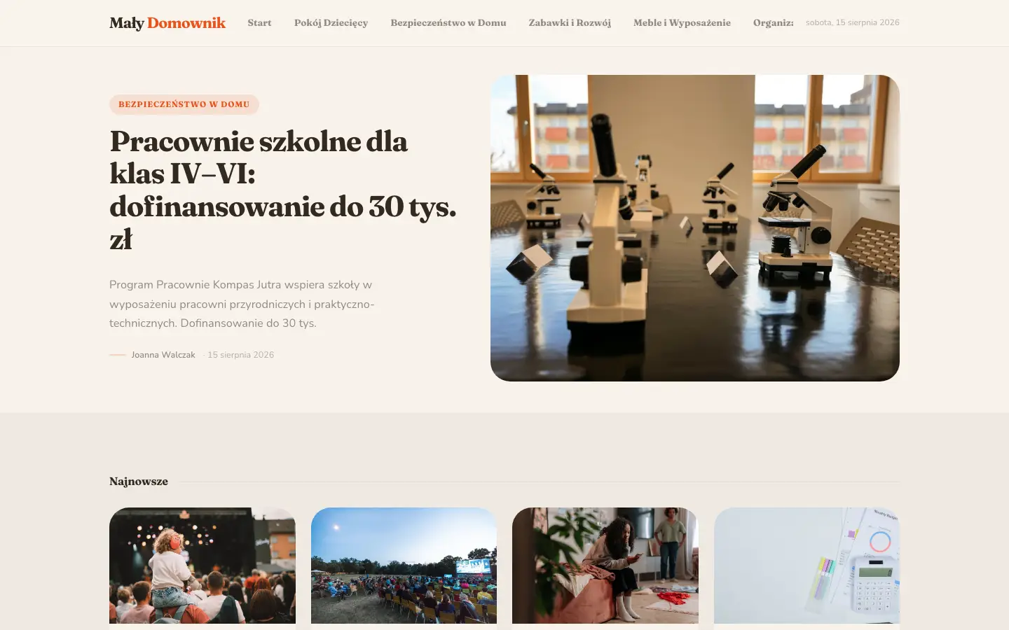 Zrzut ekranu strony malydomownik.pl