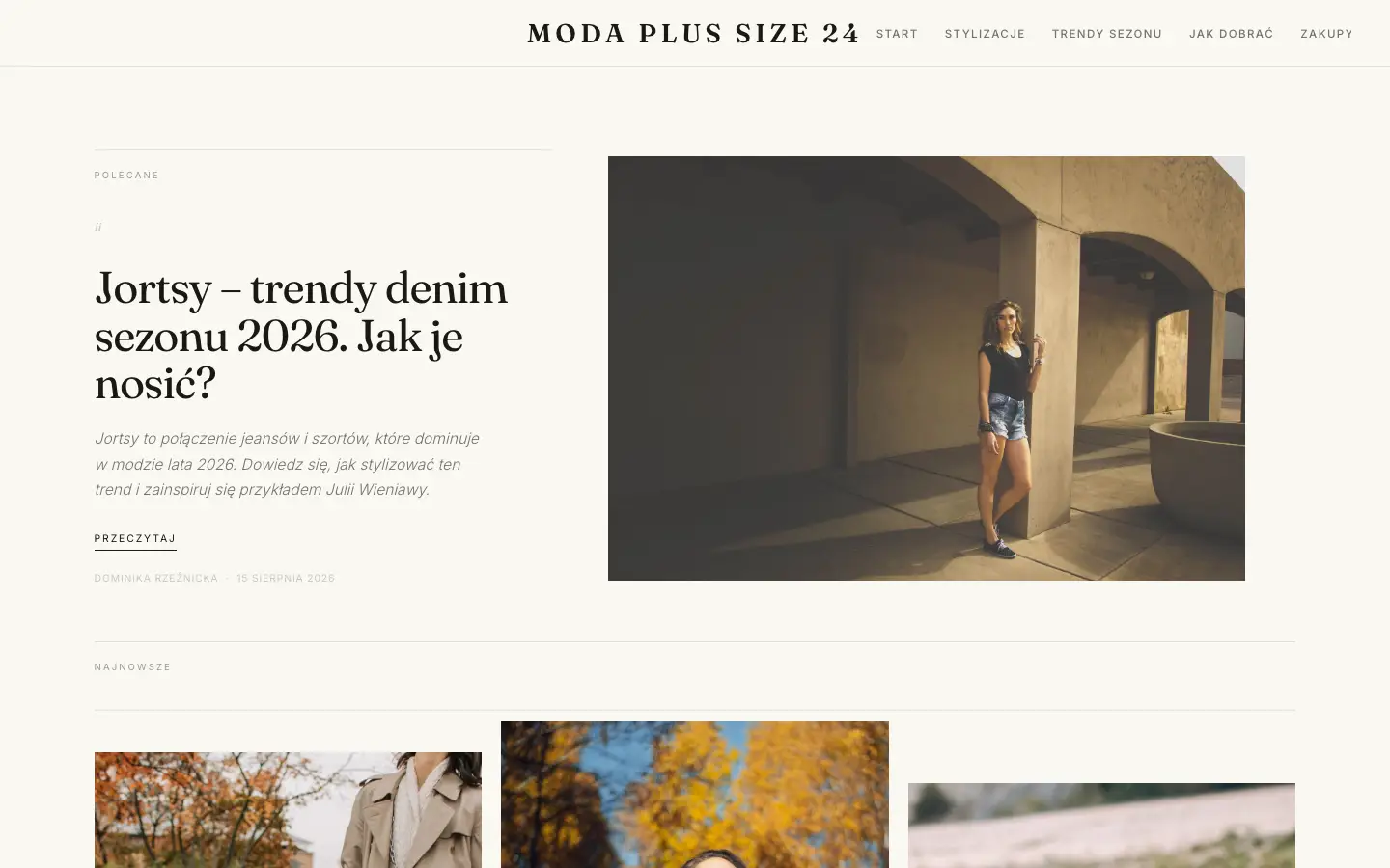 Zrzut ekranu strony modaplussize24.pl