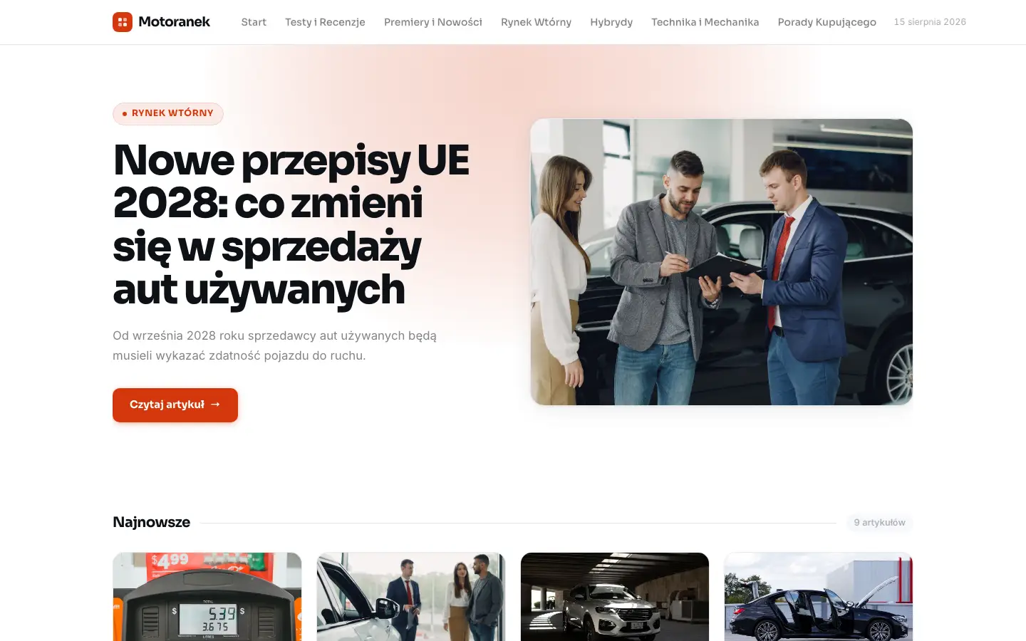 Zrzut ekranu strony motoranek.pl