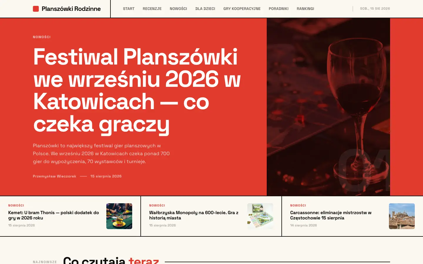 Zrzut ekranu strony planszowkirodzinne.pl