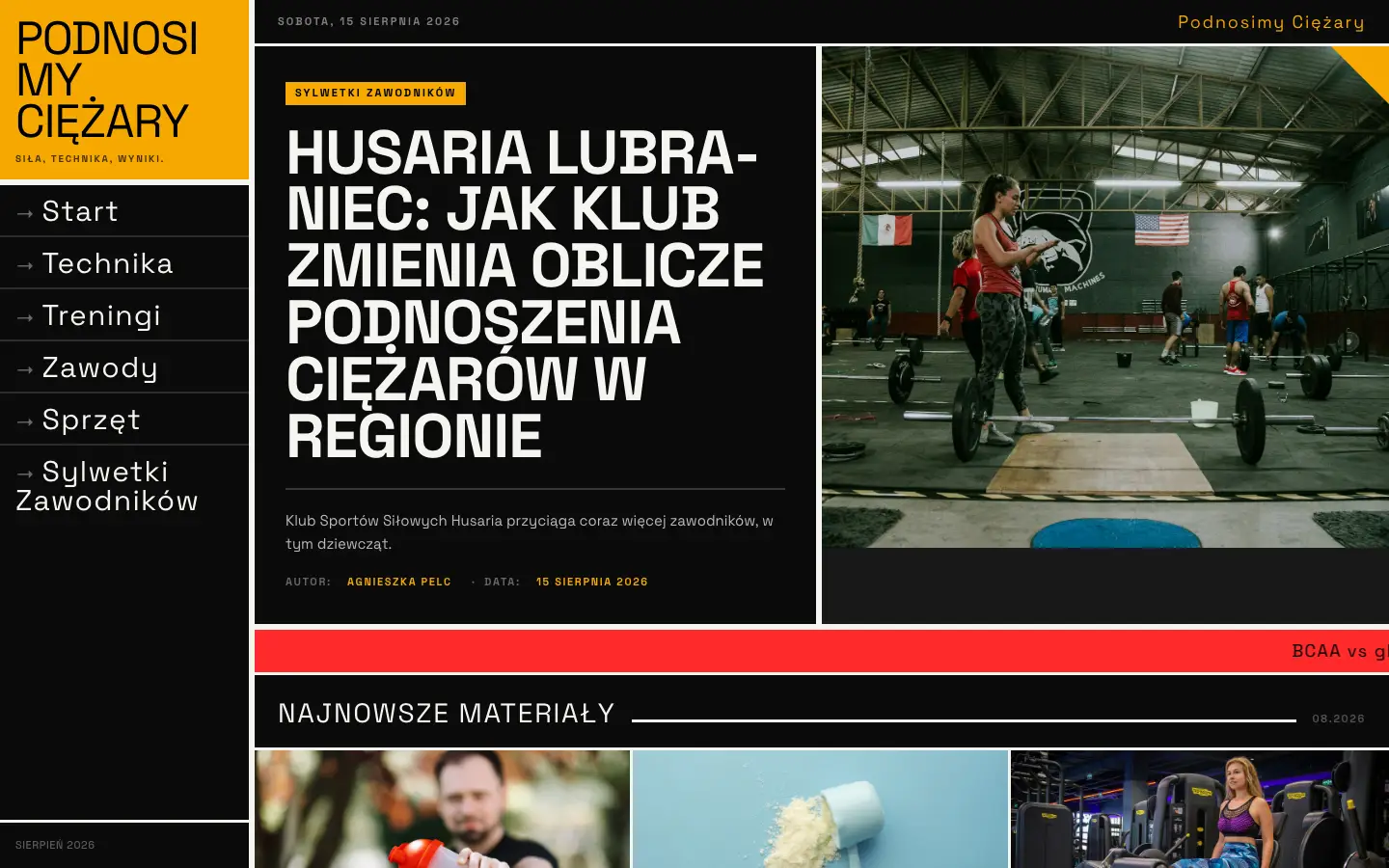 Zrzut ekranu strony podnosimyciezary.pl
